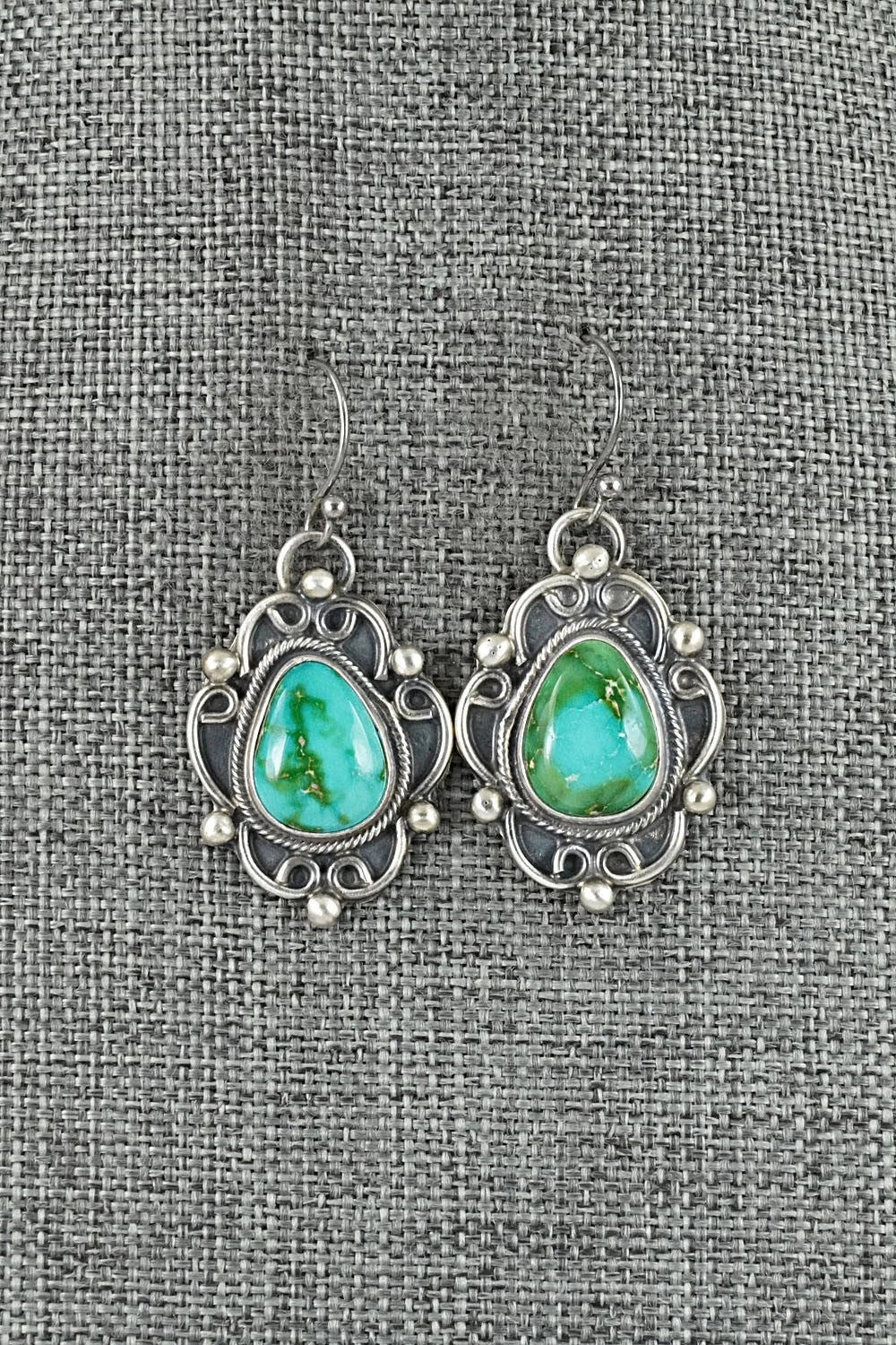 Turquoise & Sterling Silver Necklace and Earrings Set - Kathleen Livingston