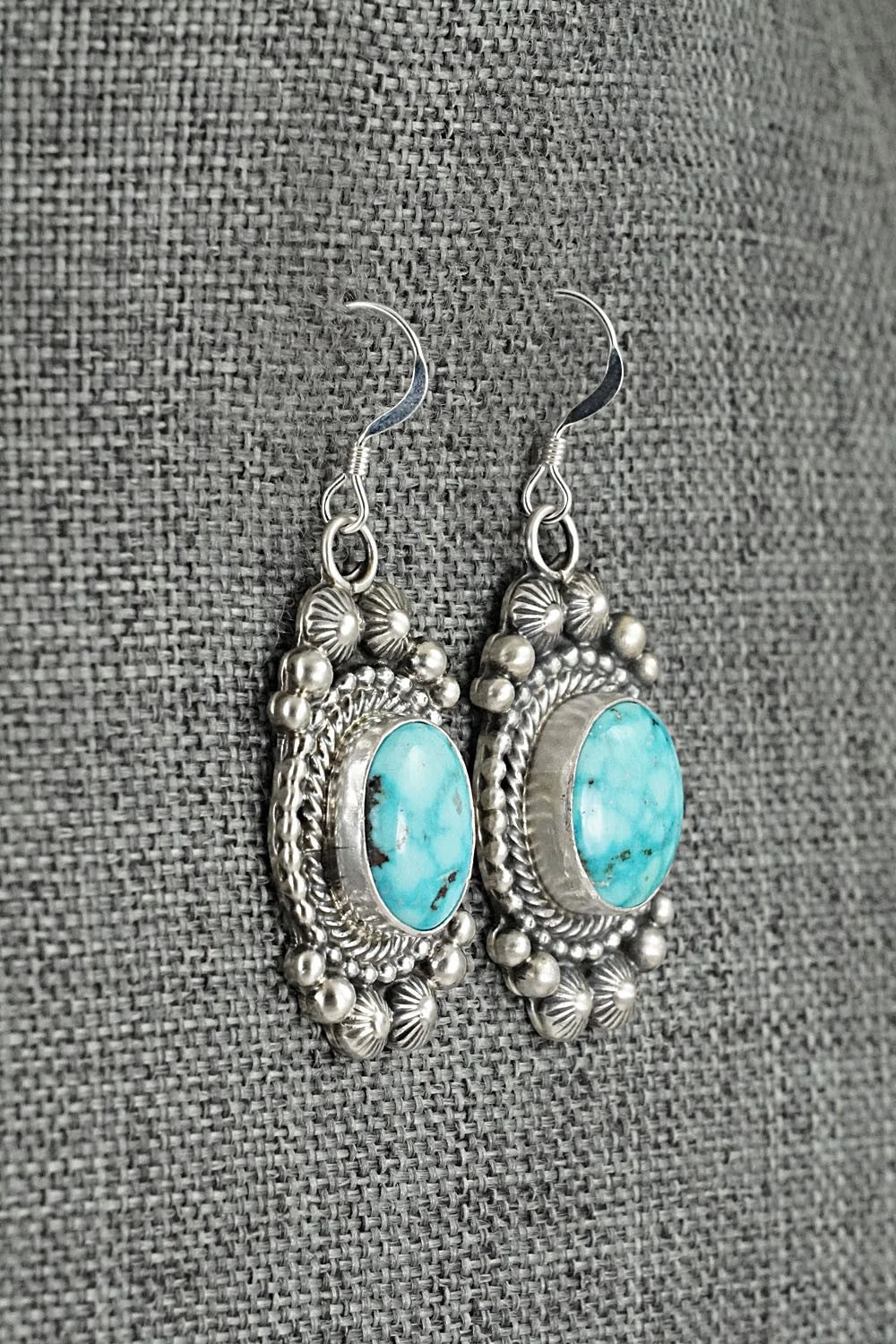 Turquoise & Sterling Silver Squash Blossom Set - Tom Lewis
