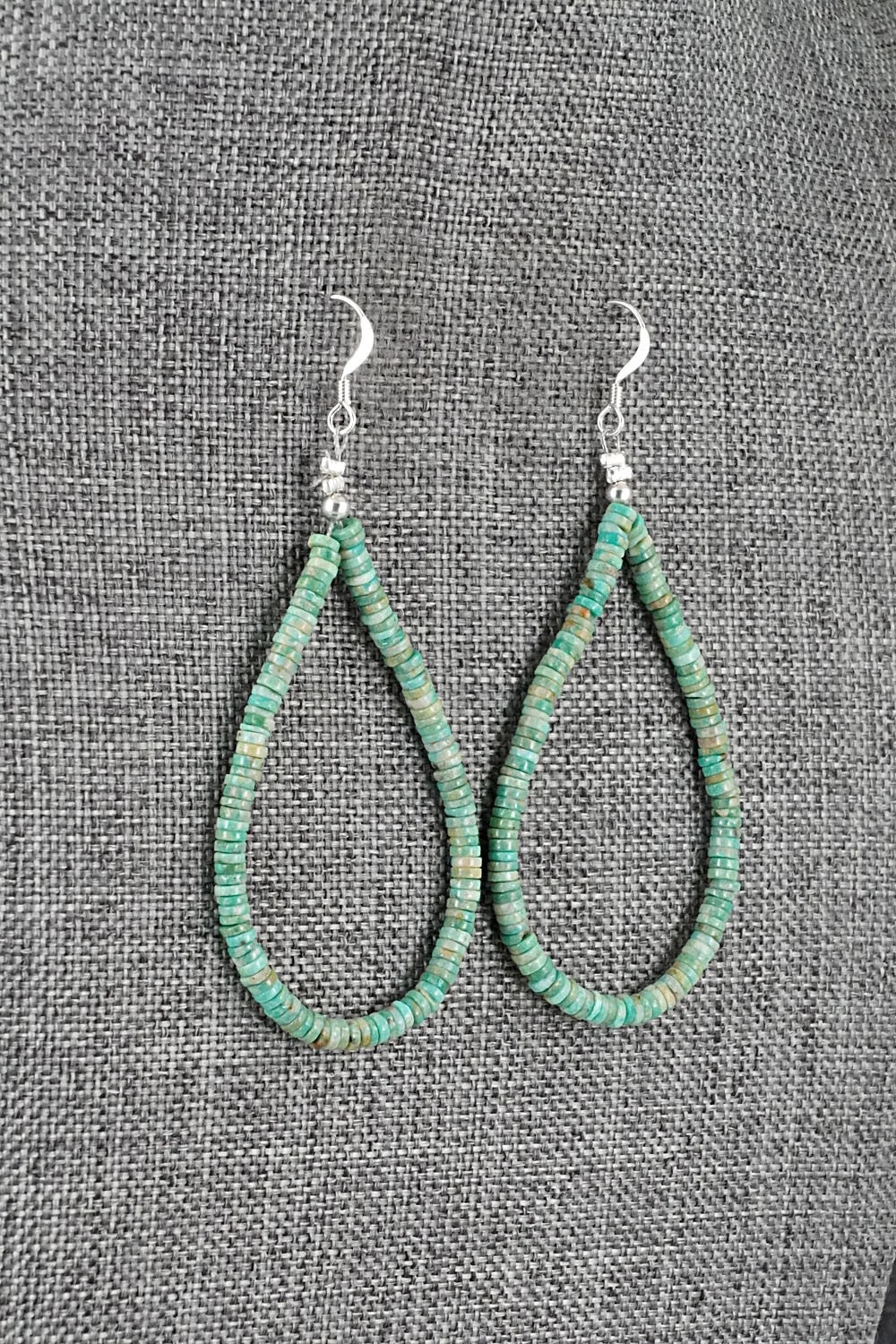 Turquoise & Sterling Silver Earrings - Doreen Jake