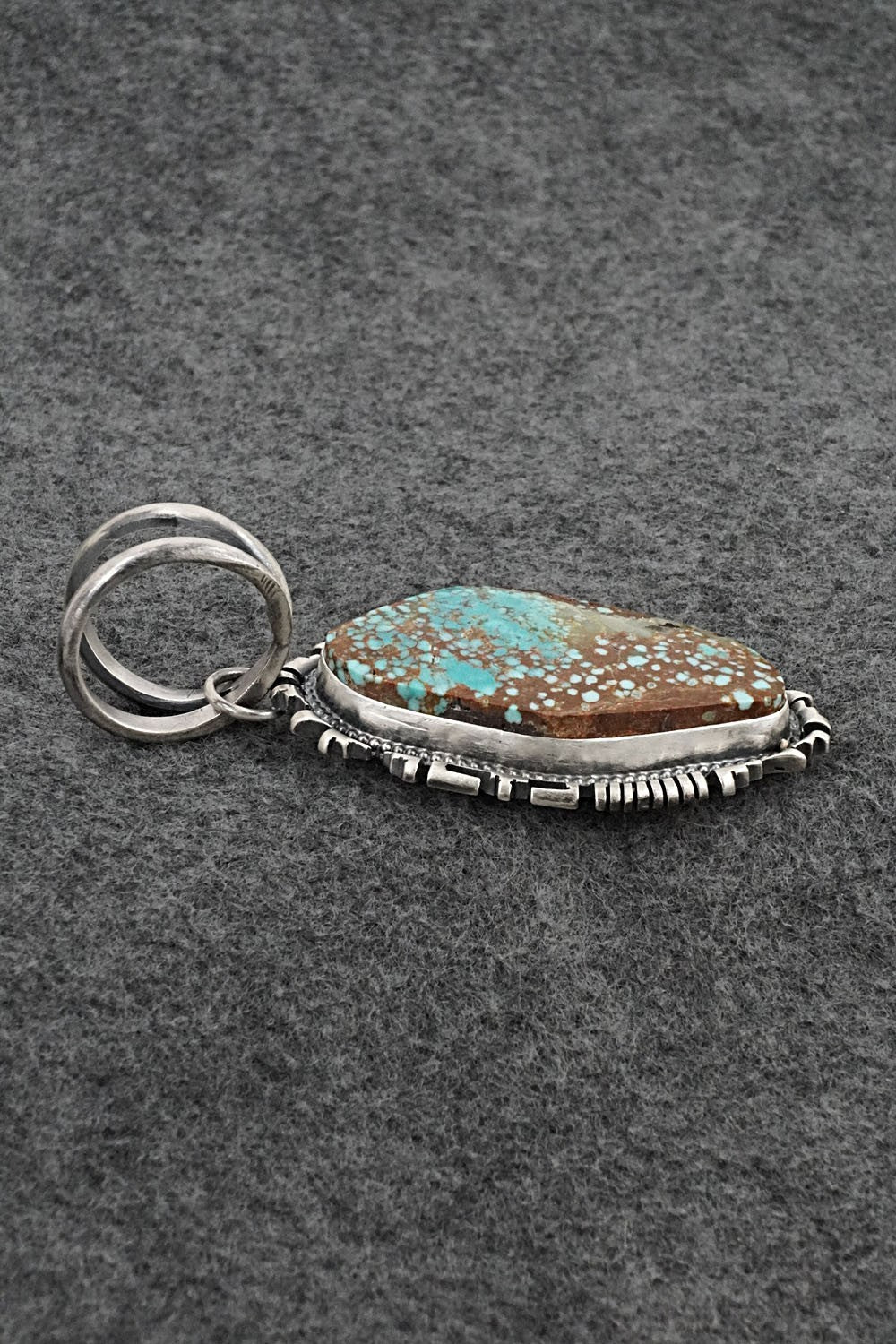 Turquoise & Sterling Silver Pendant - Randy Billy