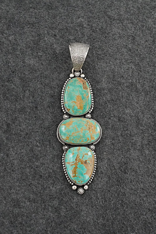 Turquoise & Sterling Silver Pendant - Darrin Livingston