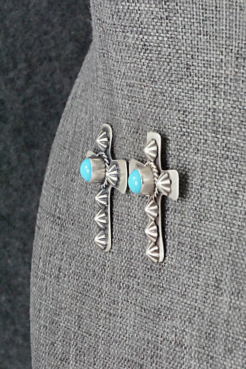 Turquoise & Sterling Silver Earrings - Annie Spencer