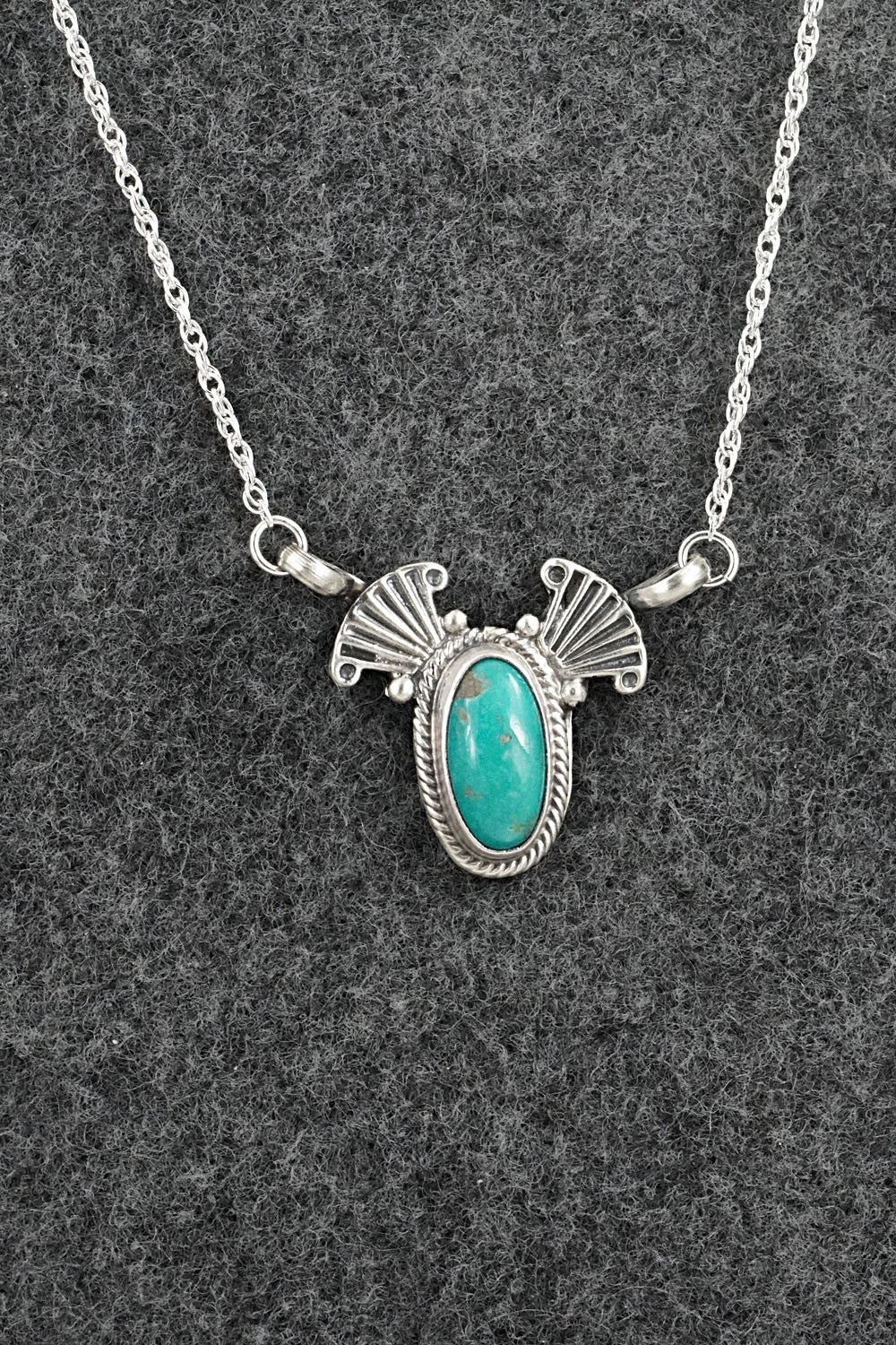 Turquoise & Sterling Silver Necklace - Verley Betone