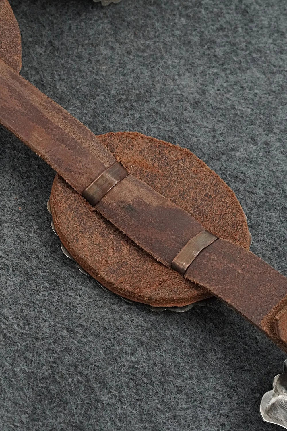 Sterling Silver & Leather Concho Belt - Dan Morgan