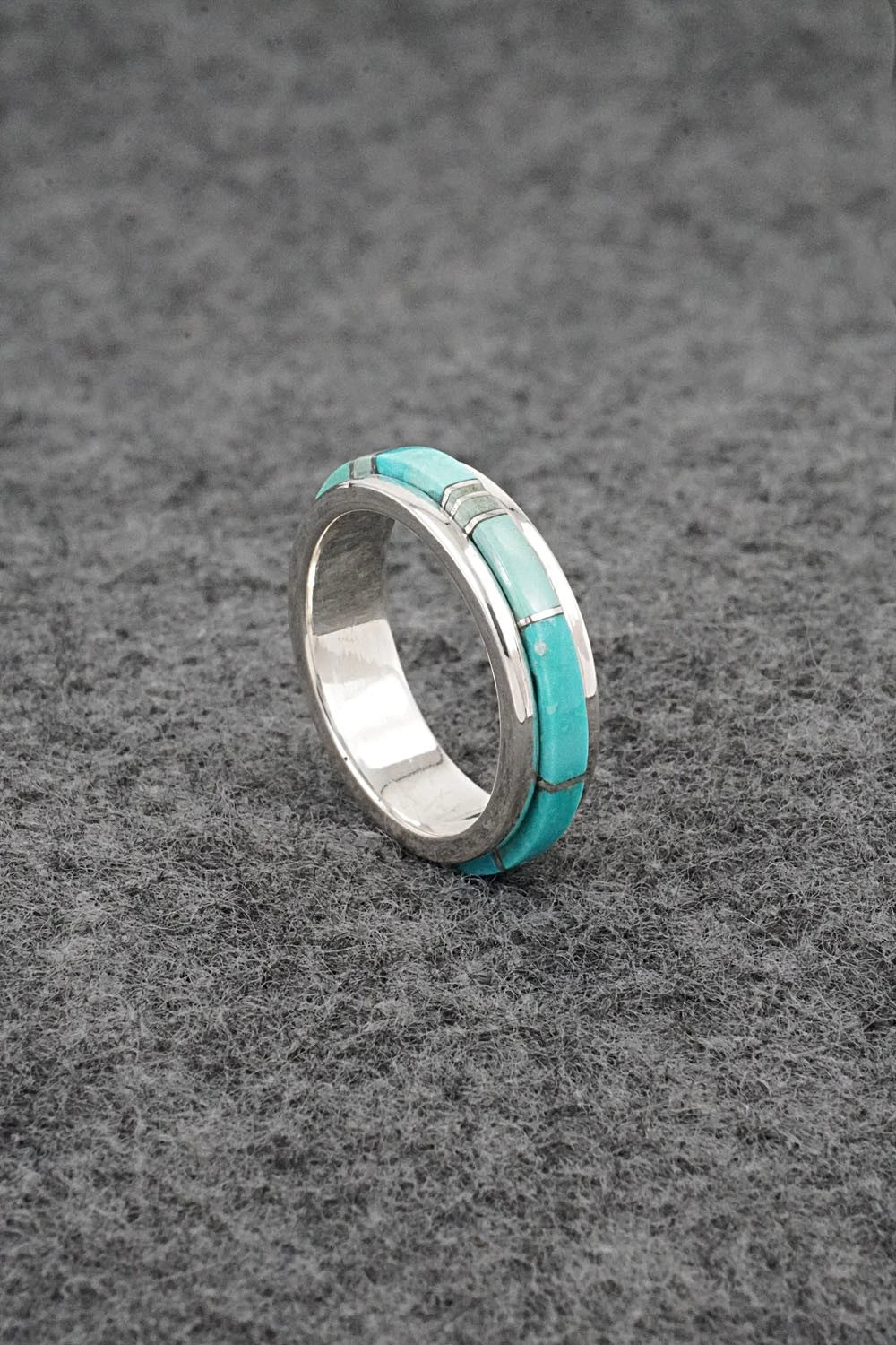Turquoise & Sterling Silver Ring - Harold Tsosie - Size 6