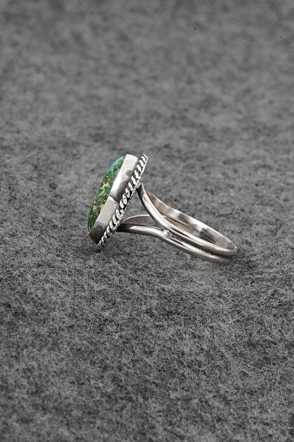 Turquoise & Sterling Silver Ring - Rosemary Saunders - Size 8