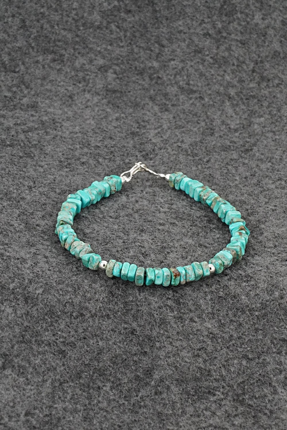 Turquoise & Sterling Silver Bracelet - Doreen Jake