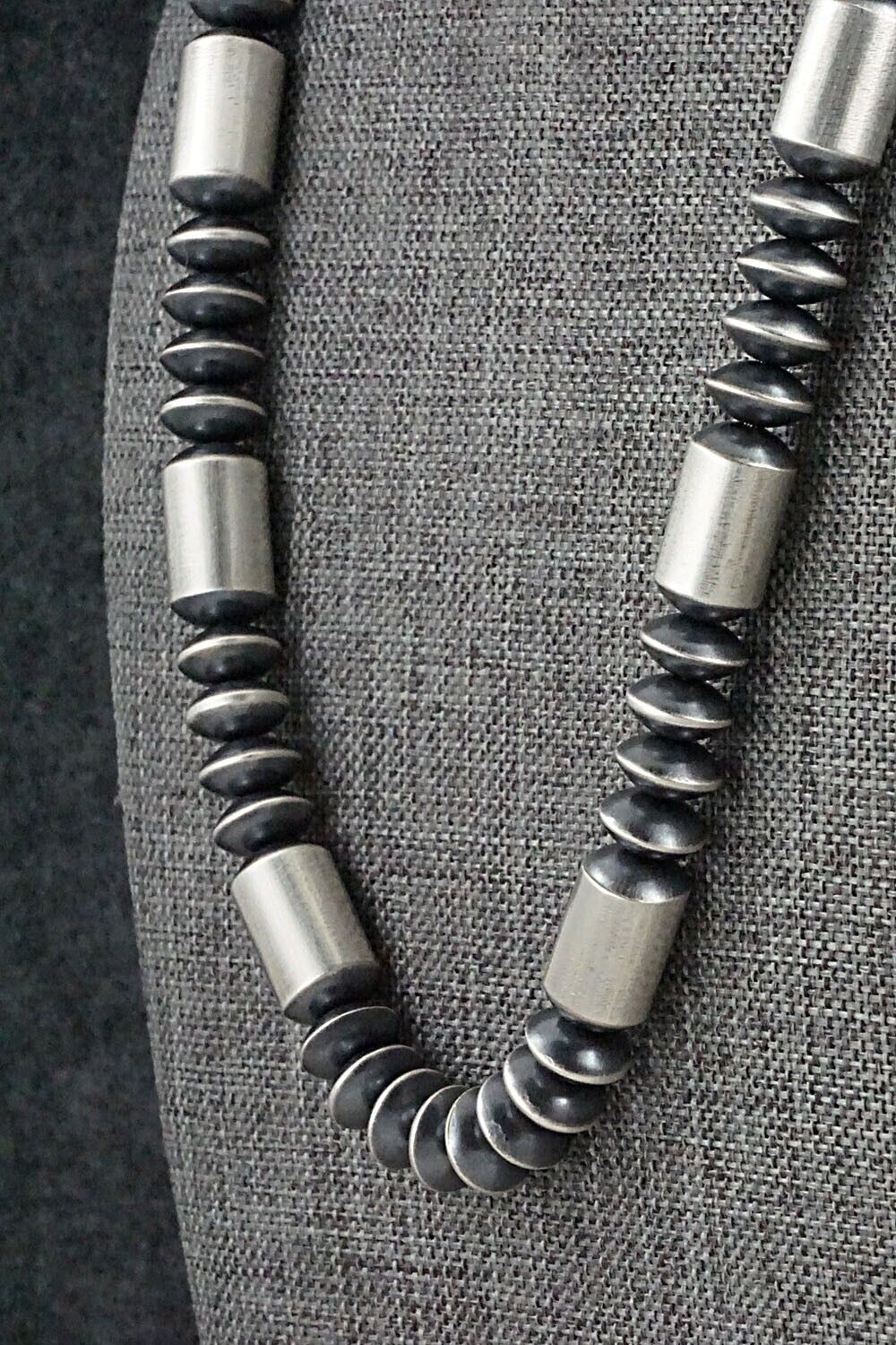 Sterling Silver Navajo Pearl Necklace 20" - Tonisha Haley