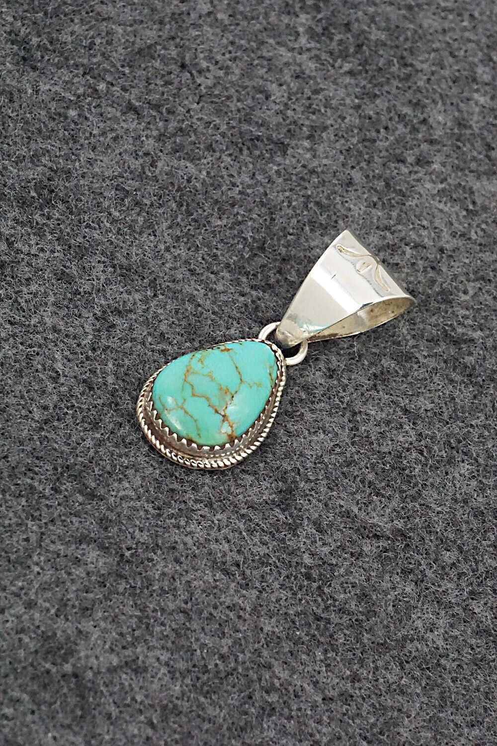 Turquoise & Sterling Silver Pendant - Ernest Hawthorne