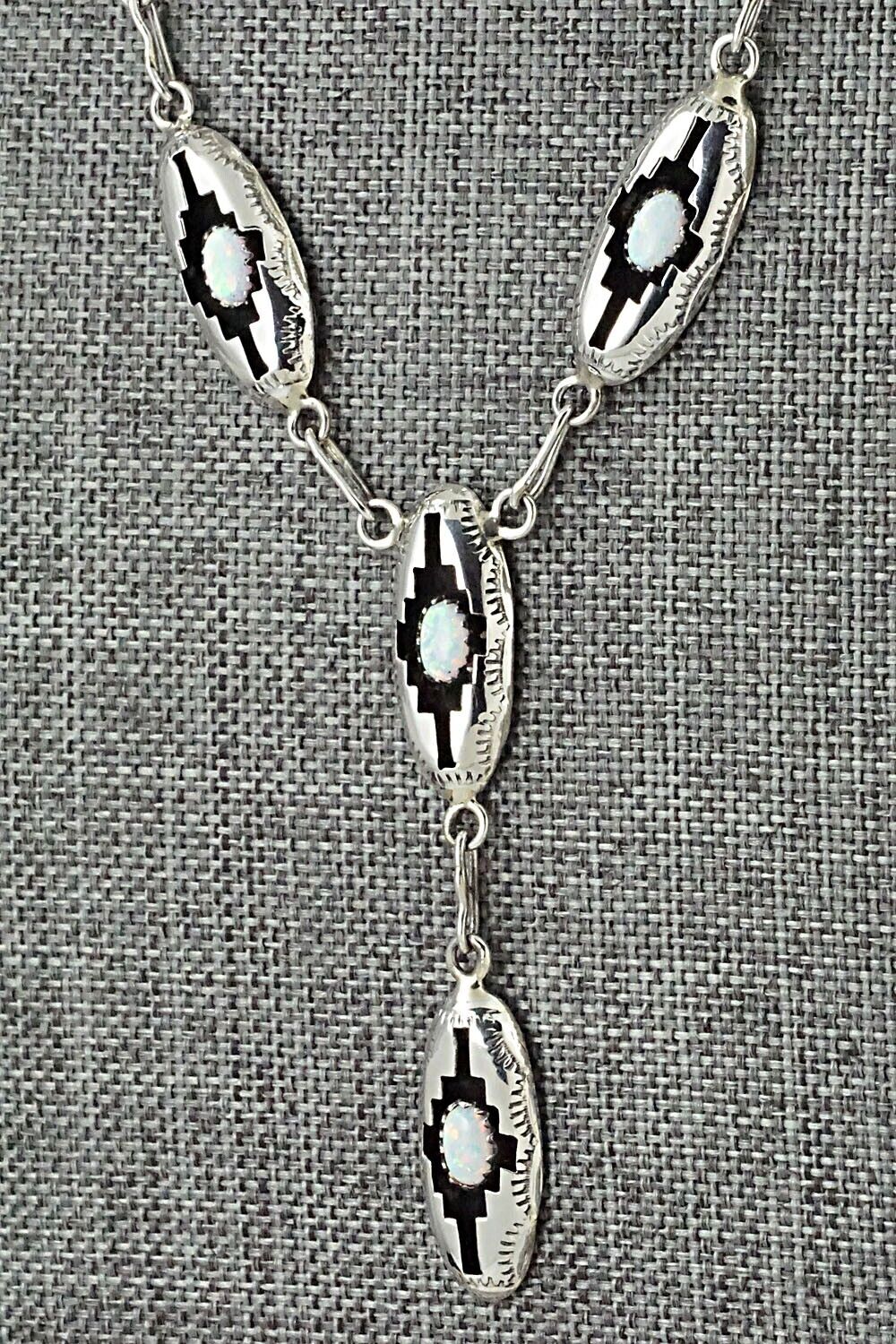 Opalite & Sterling Silver Necklace and Earrings Set - Felix Perry