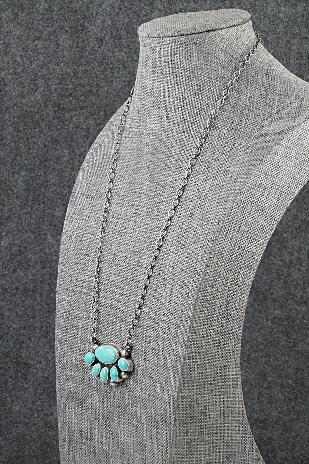 Turquoise & Sterling Silver Necklace - Kathleen Livingston