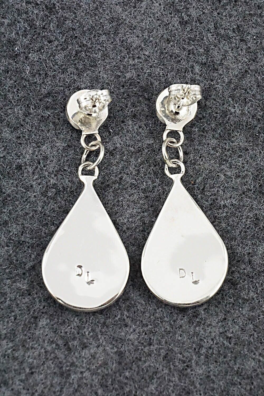 Multi-Stone & Sterling Silver Inlay Earrings - Delorna Lahi