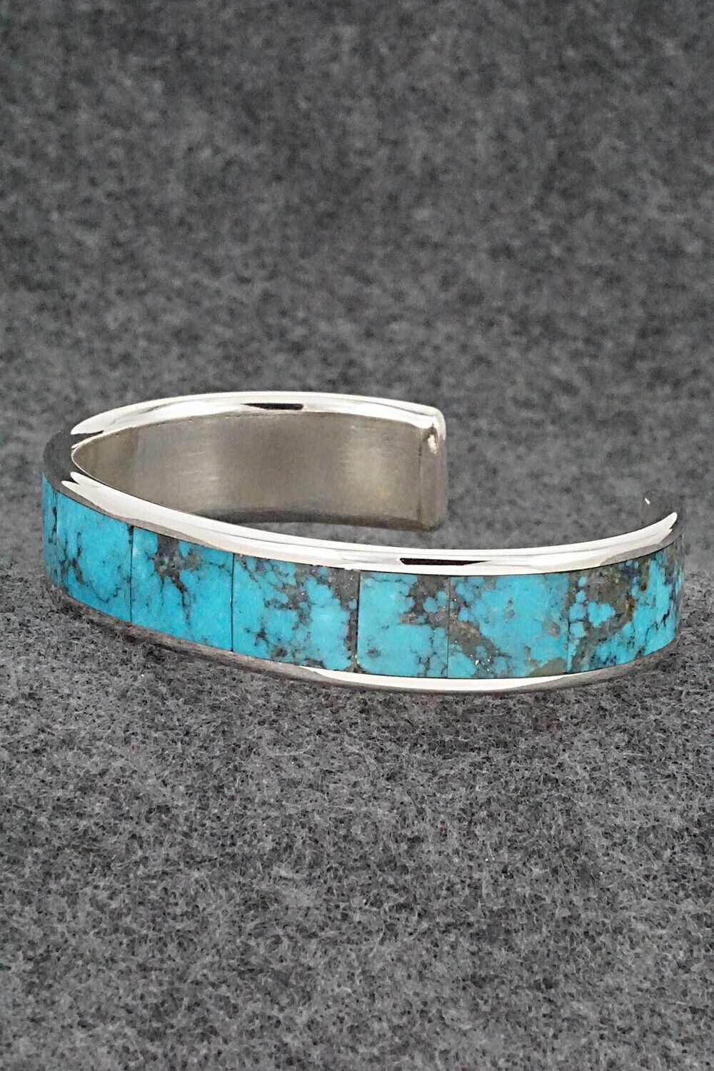 Turquoise & Sterling Silver Inlay Bracelet - Larry Loretto