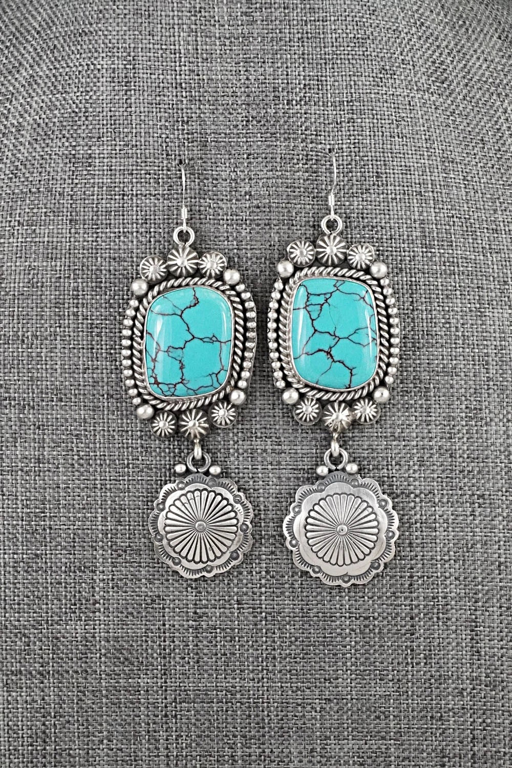 Turquoise & Sterling Silver Earrings - Michael Calladitto
