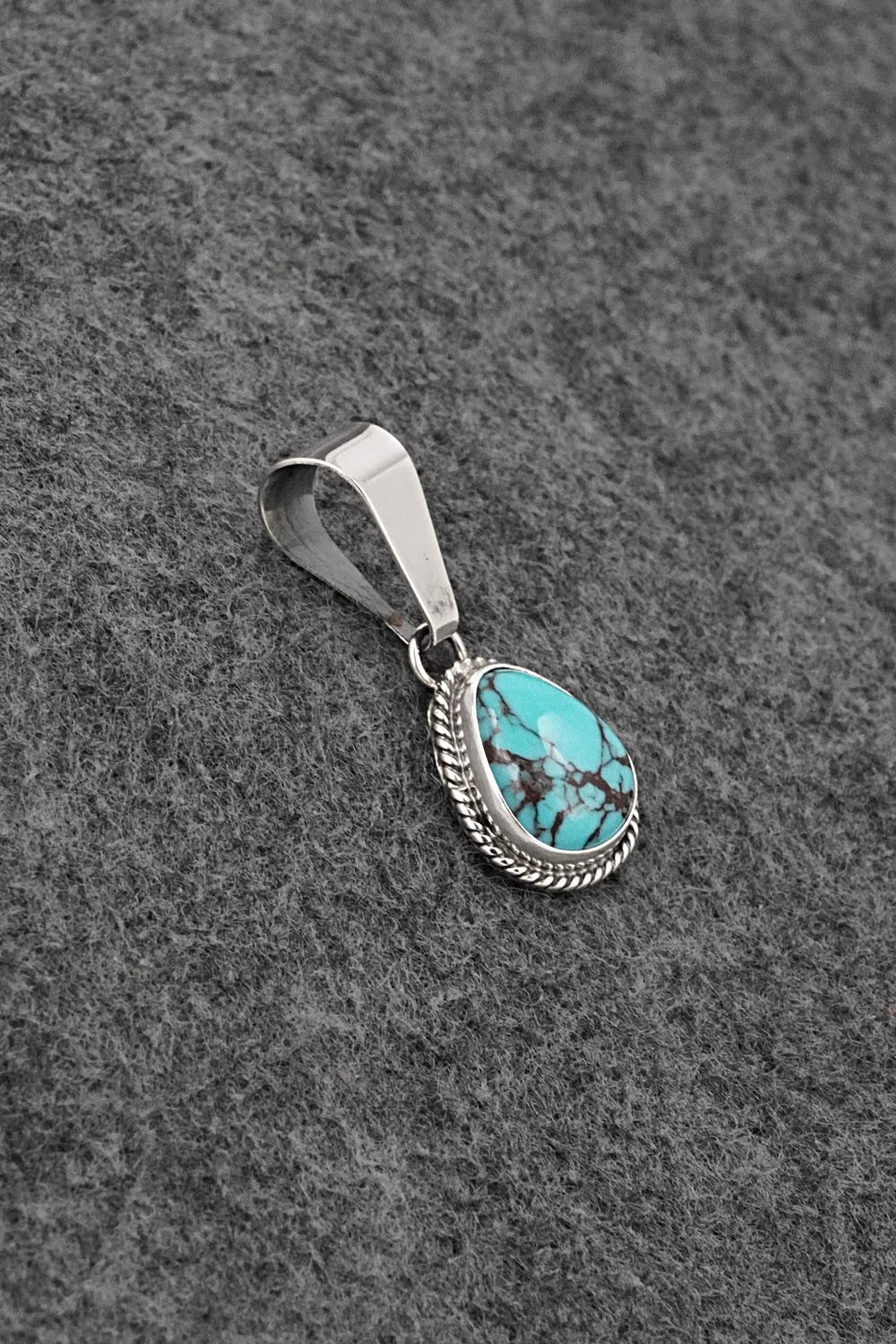 Turquoise & Sterling Silver Pendant - Eugene Gruber