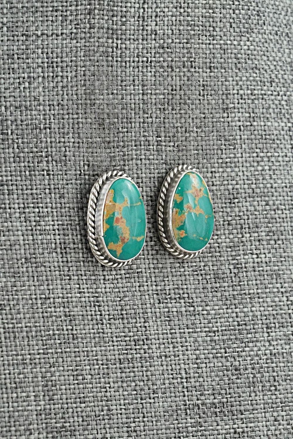 Turquoise & Sterling Silver Earrings - Rosemary Saunders