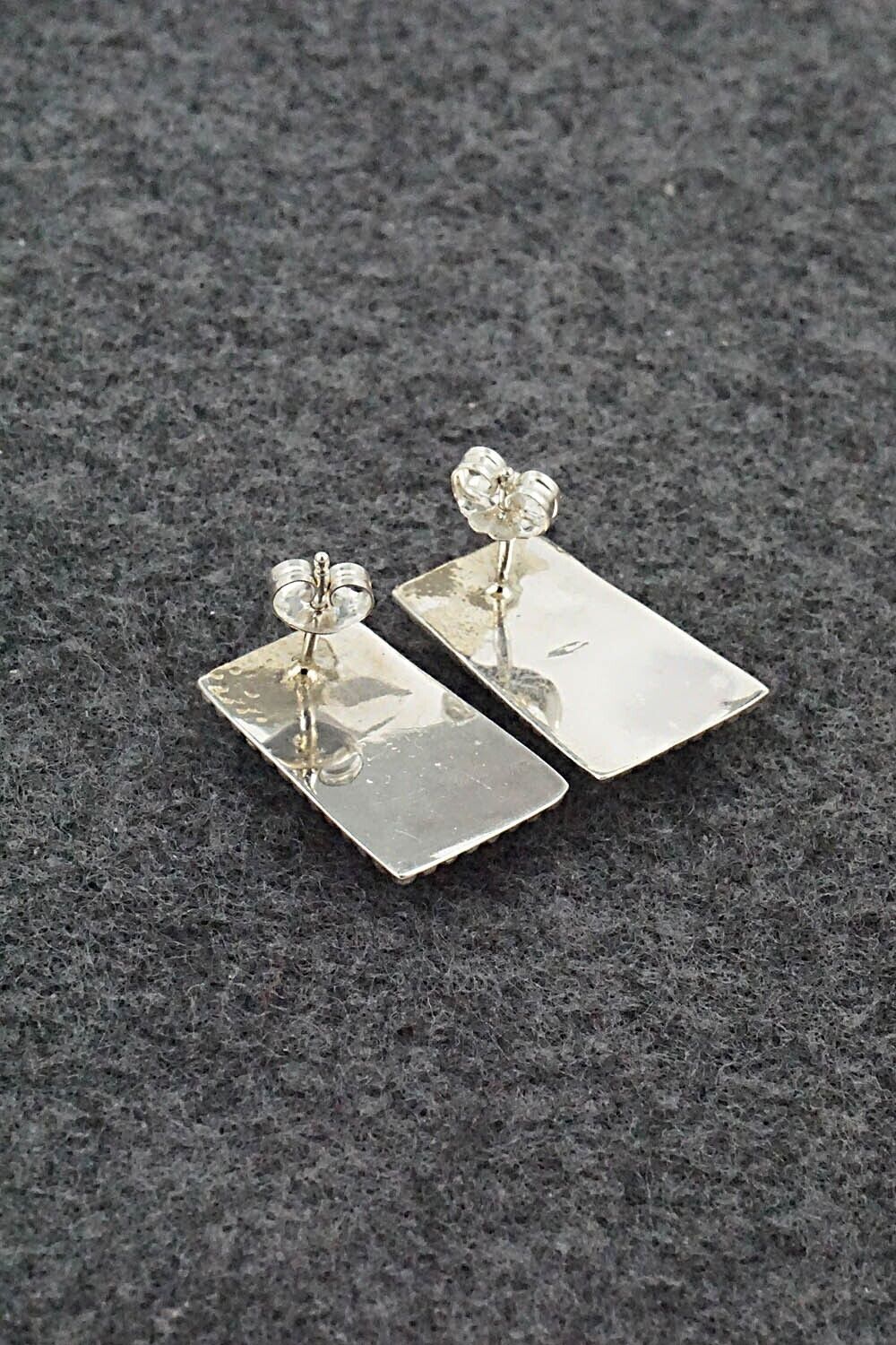 Turquoise & Sterling Silver Earrings - Karlene Seowtewa