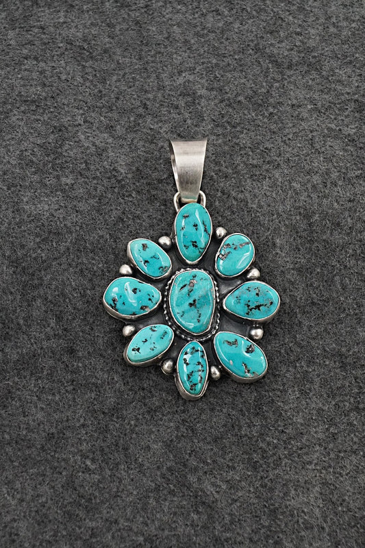 Turquoise & Sterling Silver Pendant - Bobby Johnson
