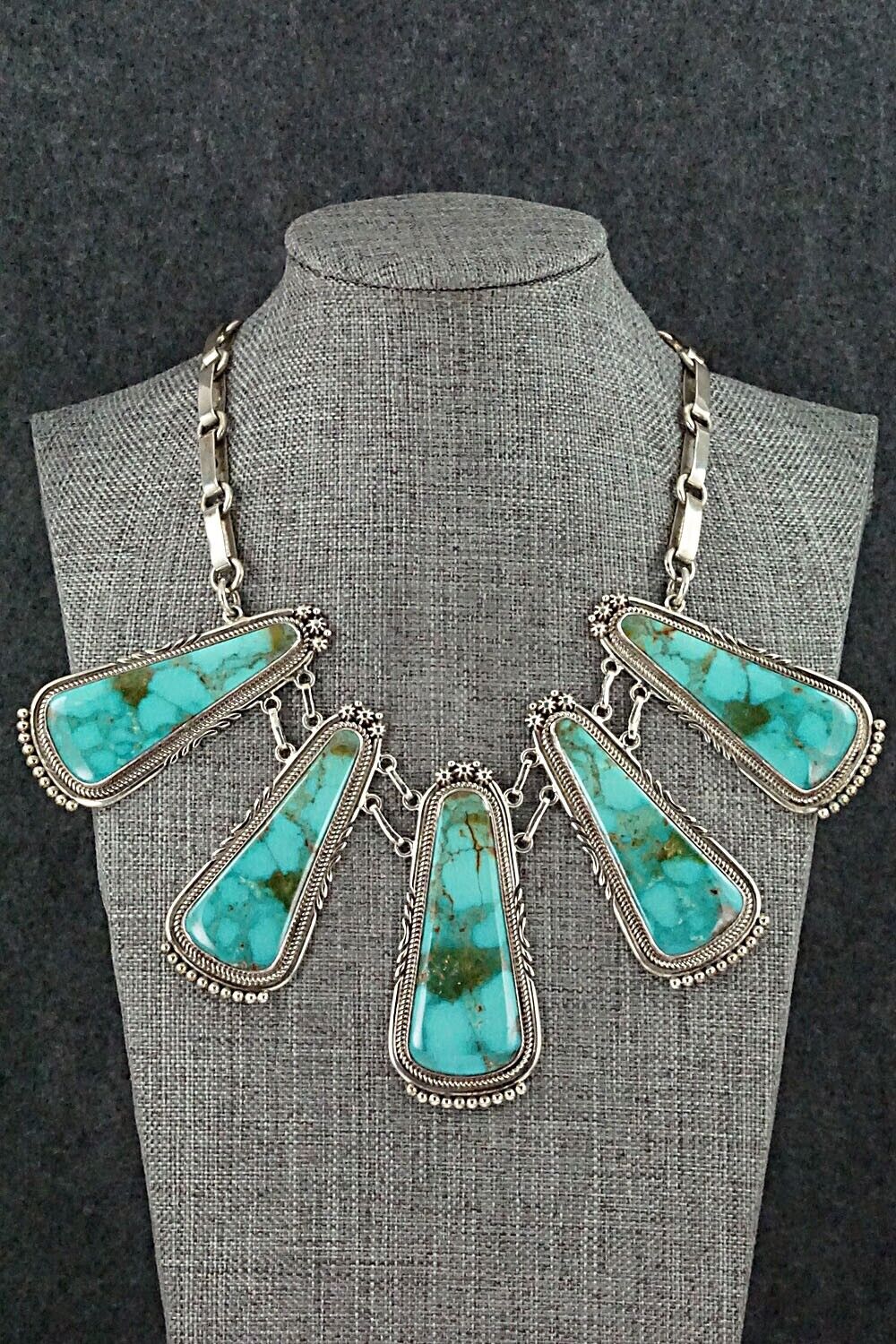 Turquoise & Sterling Silver Necklace Set - Oliver Smith
