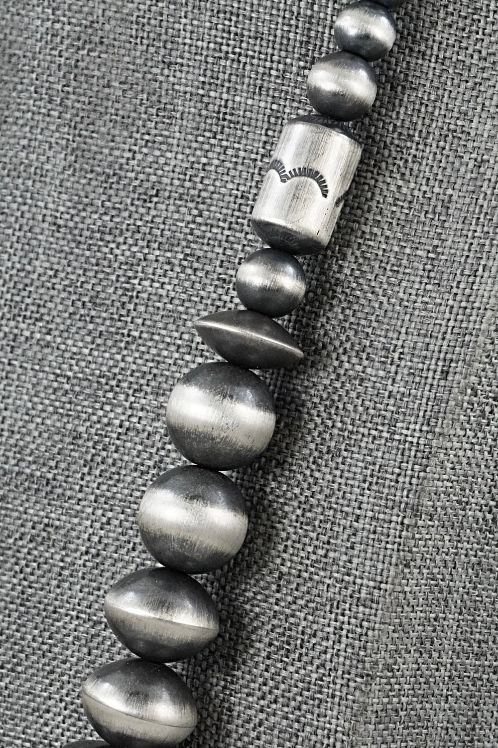 Sterling Silver Navajo Pearl Necklace 22" - Rose Martin