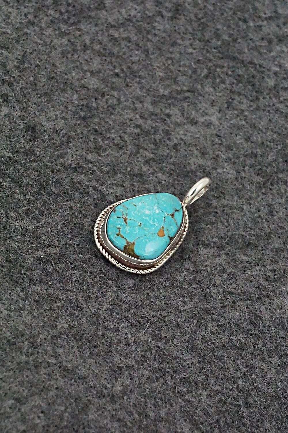 Turquoise & Sterling Silver Pendant - Ernest Hawthorne