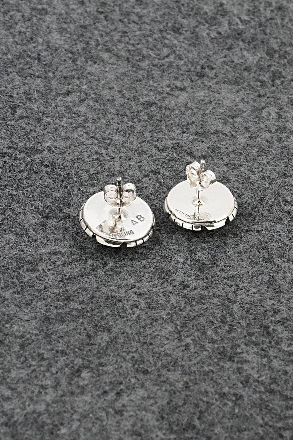 Turquoise & Sterling Silver Earrings - Amos Begay