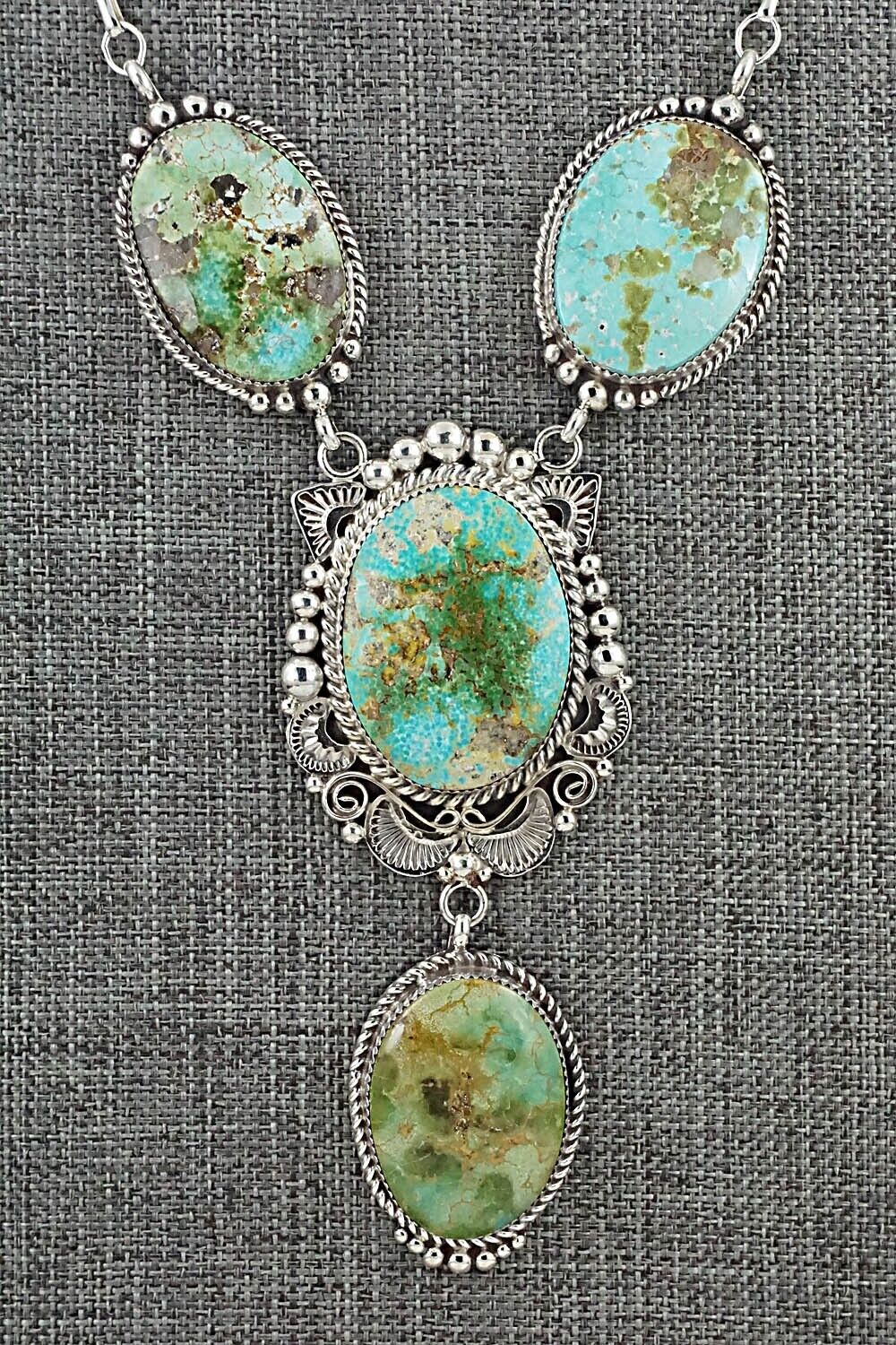 Turquoise and Sterling Silver Necklace - Anthony Brown