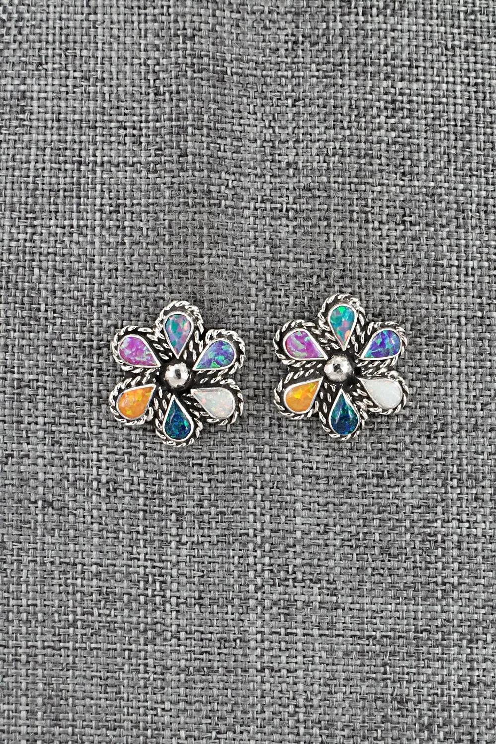 Opalite & Sterling Silver Earrings - Carol Lateyice