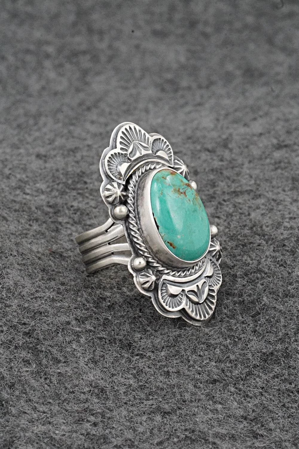 Turquoise & Sterling Silver Ring - Randy Boyd - Size 7.5