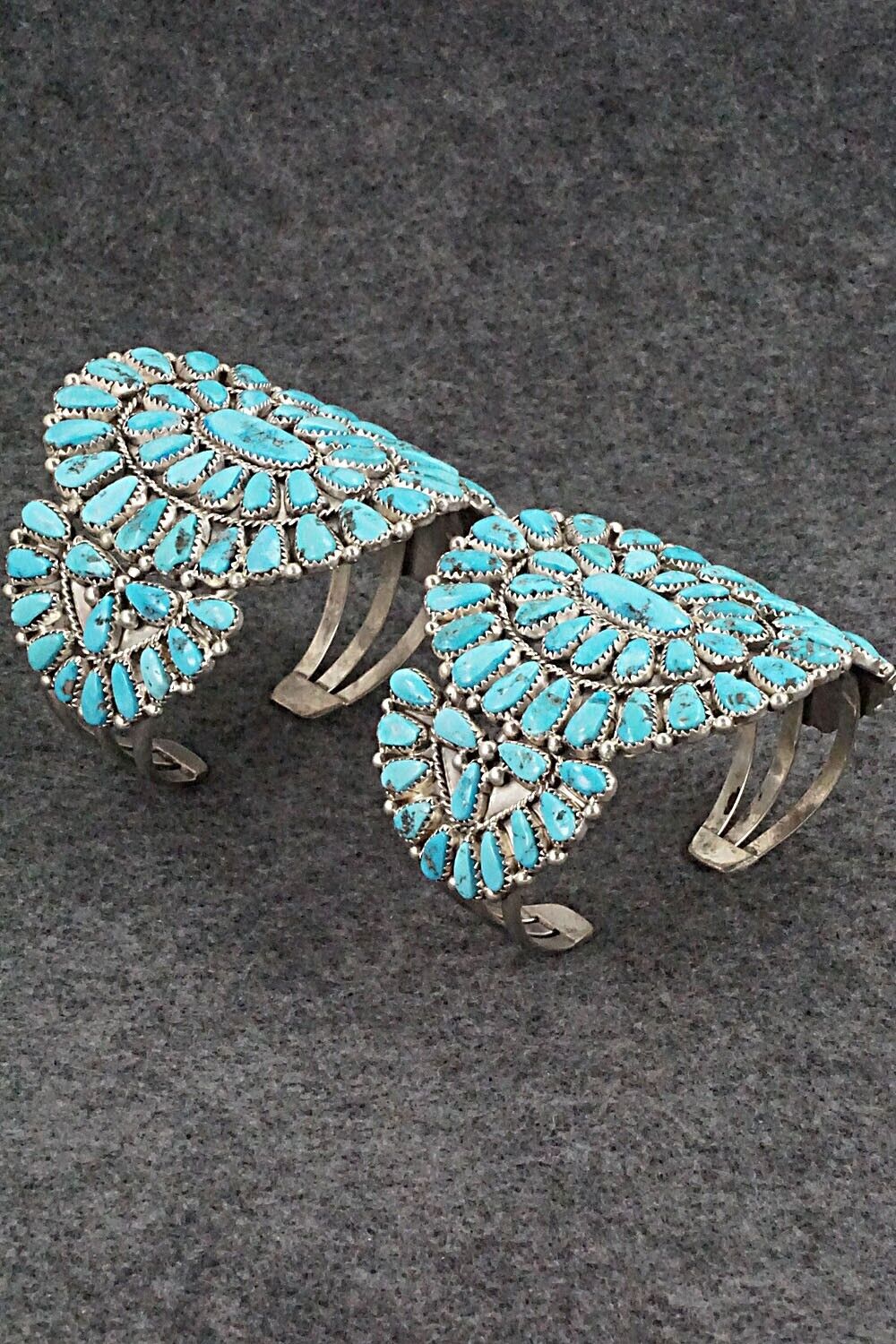 Turquoise & Sterling Silver Squash Blossom Set - Eunise Wilson