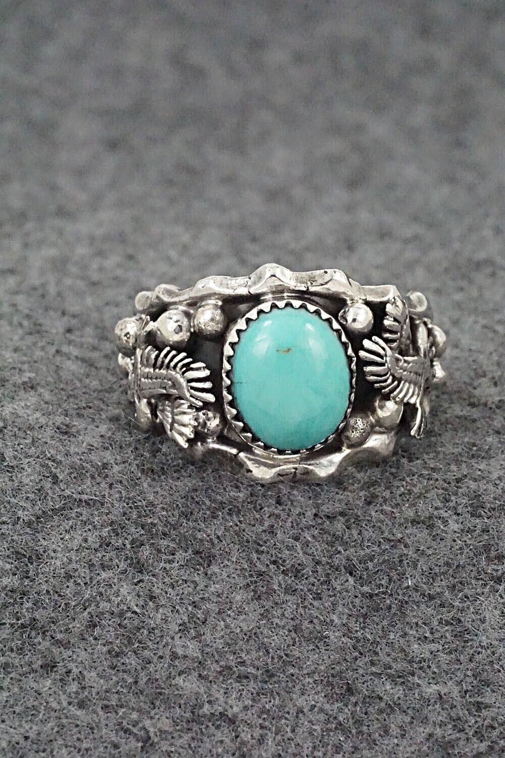 Turquoise & Sterling Silver Ring - Genevieve Francisco - Size 12