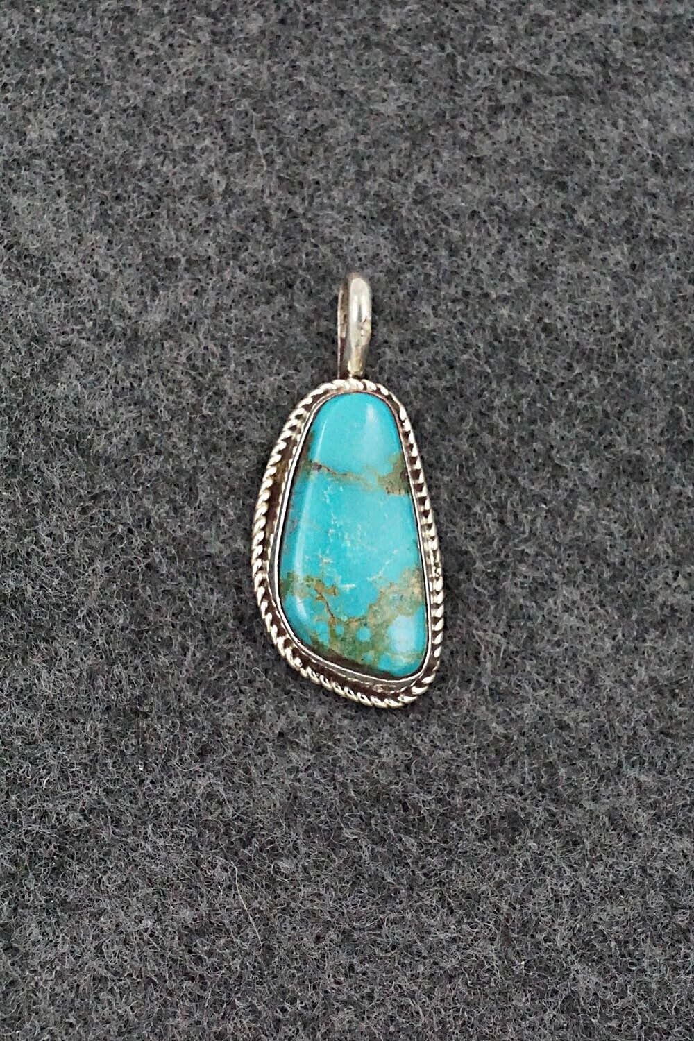 Turquoise & Sterling Silver Pendant - Ernest Hawthorne