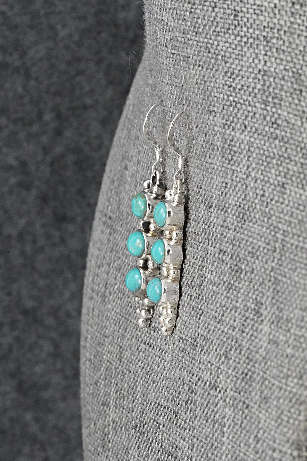 Turquoise & Sterling Silver Earrings - Gary Shorty