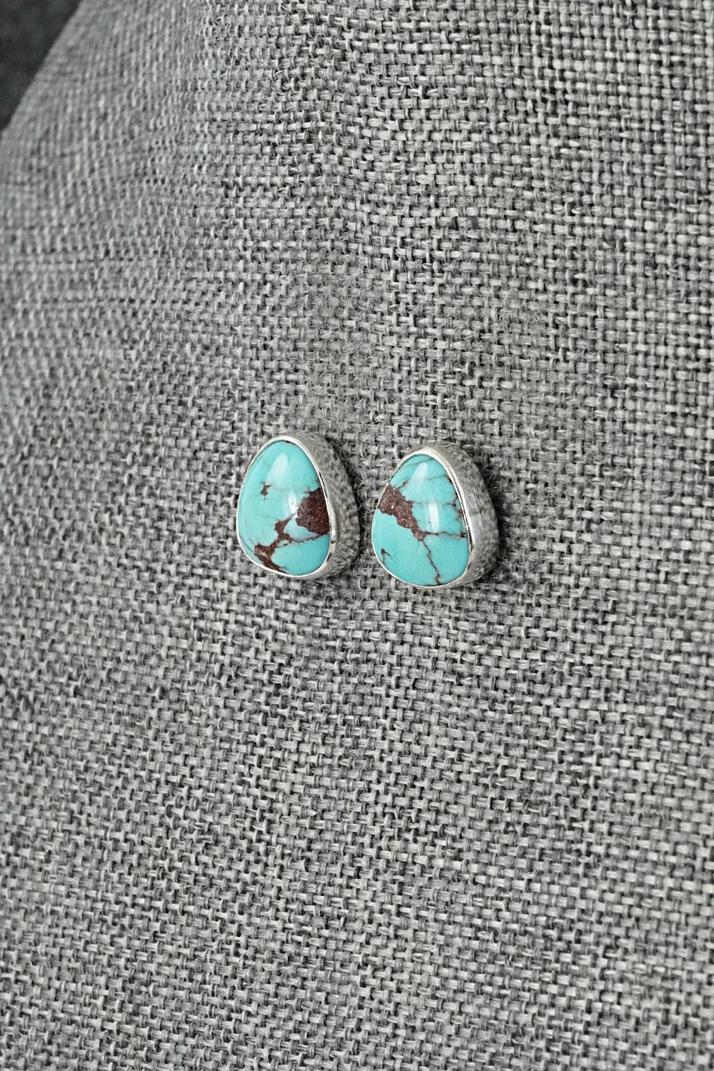 Turquoise & Sterling Silver Earrings - Eugene Gruber