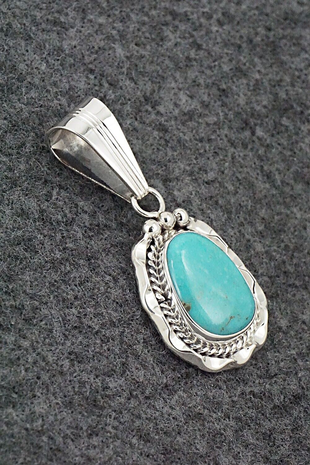 Turquoise & Sterling Silver Pendant - Samuel Yellowhair
