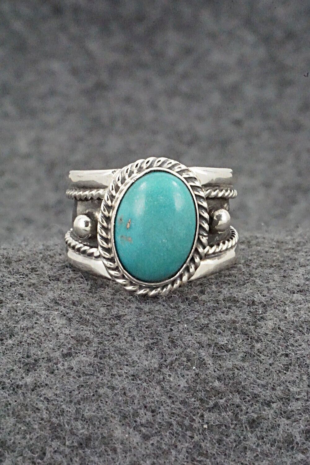 Turquoise & Sterling Silver Ring - Thomas Yazzie - Size 8.5