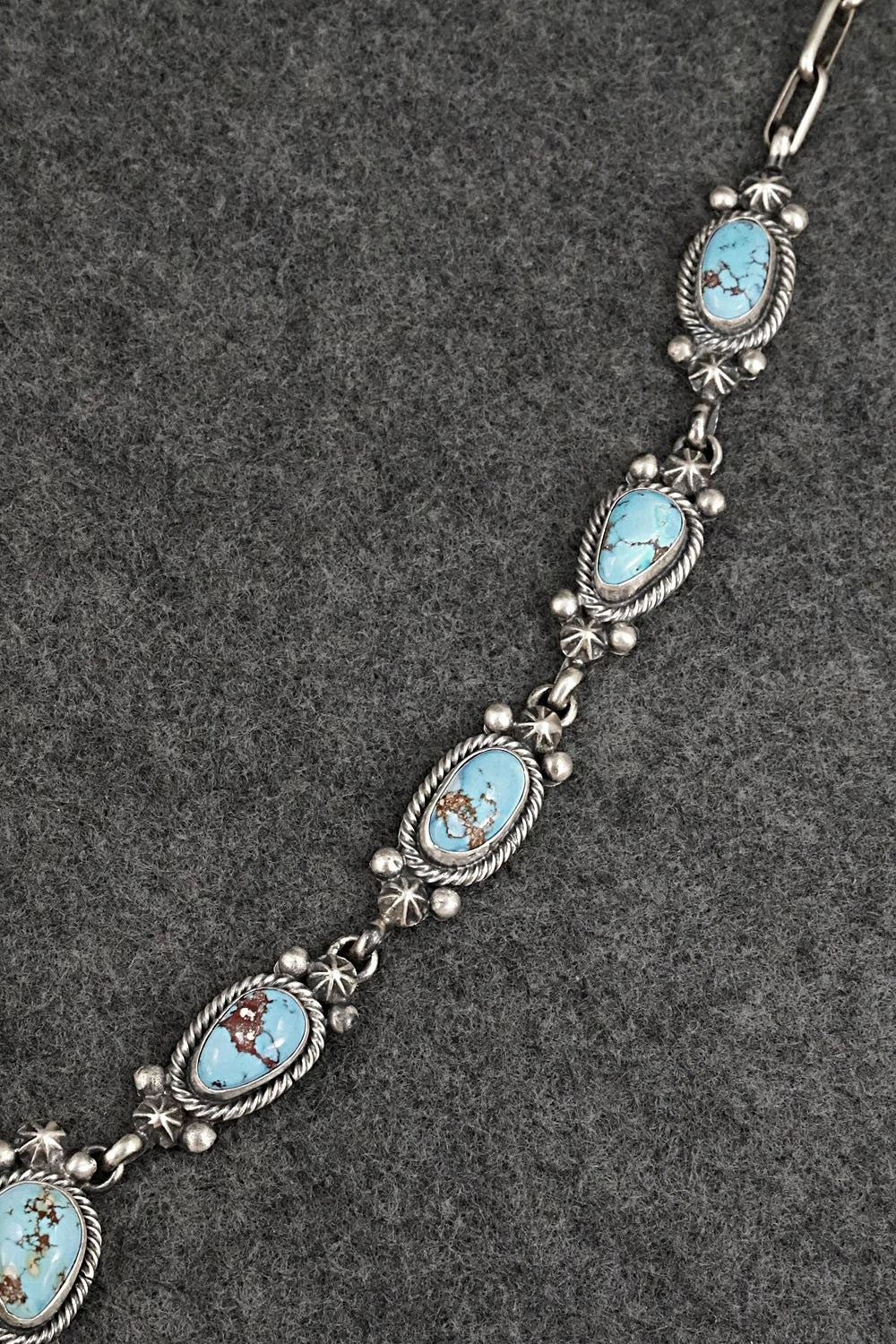 Turquoise & Sterling Silver Necklace and Earrings Set - Darrin Livingston