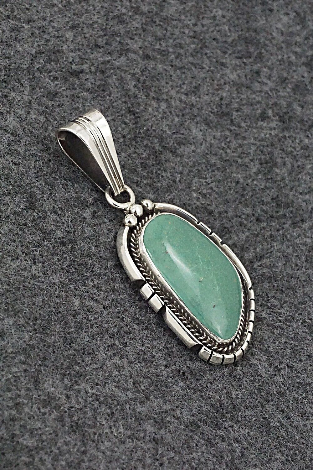 Turquoise & Sterling Silver Pendant - Samuel Yellowhair