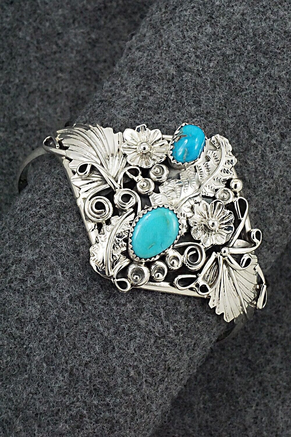 Turquoise and Sterling Silver Bracelet - Harry Yazzie