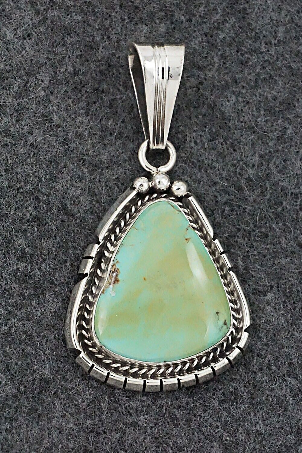 Turquoise & Sterling Silver Pendant - Samuel Yellowhair