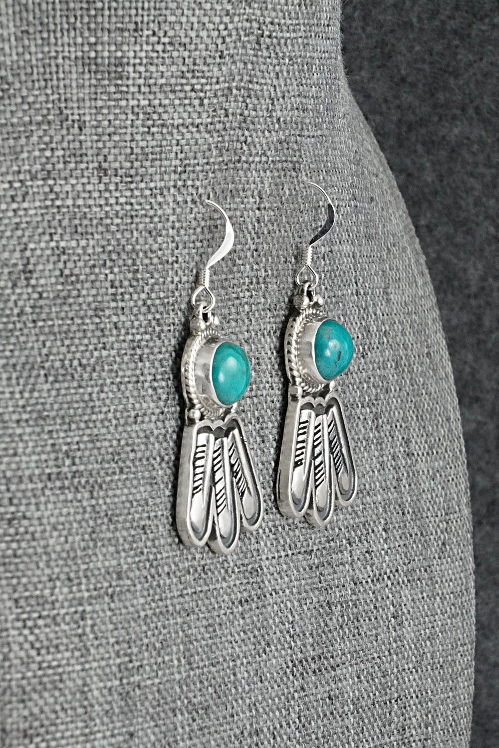 Turquoise & Sterling Silver Earrings - Sharon McCarthy
