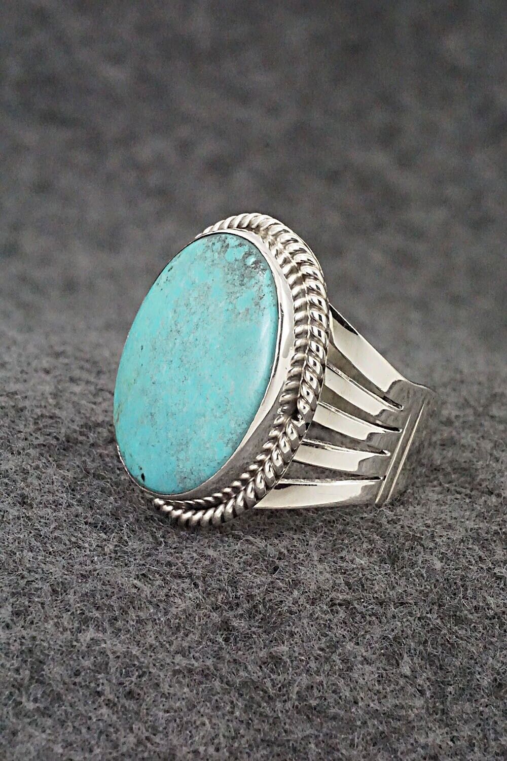 Turquoise & Sterling Silver Ring - Jeanette Saunders - Size 11.75
