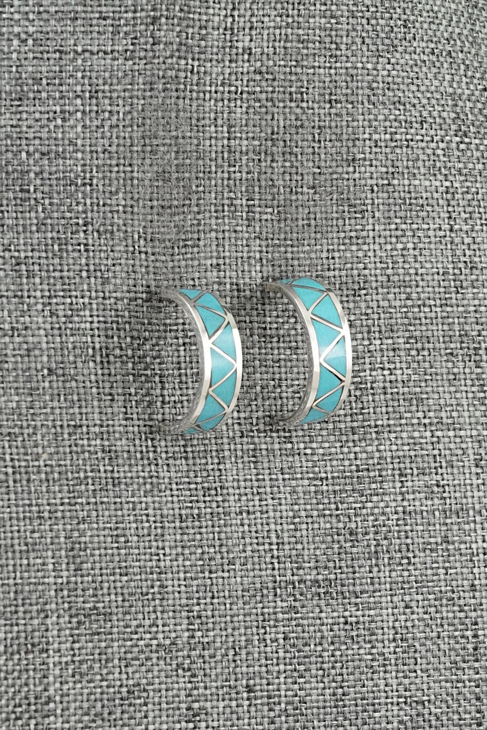 Turquoise & Sterling Silver Earrings - Claudine Haloo