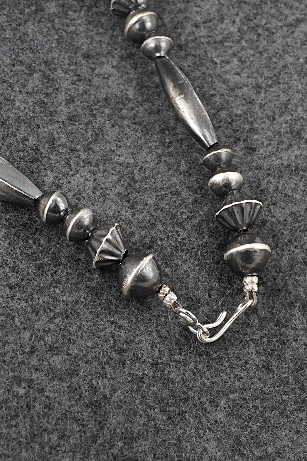 Sterling Silver Navajo Pearl Necklace 23" - Vintage