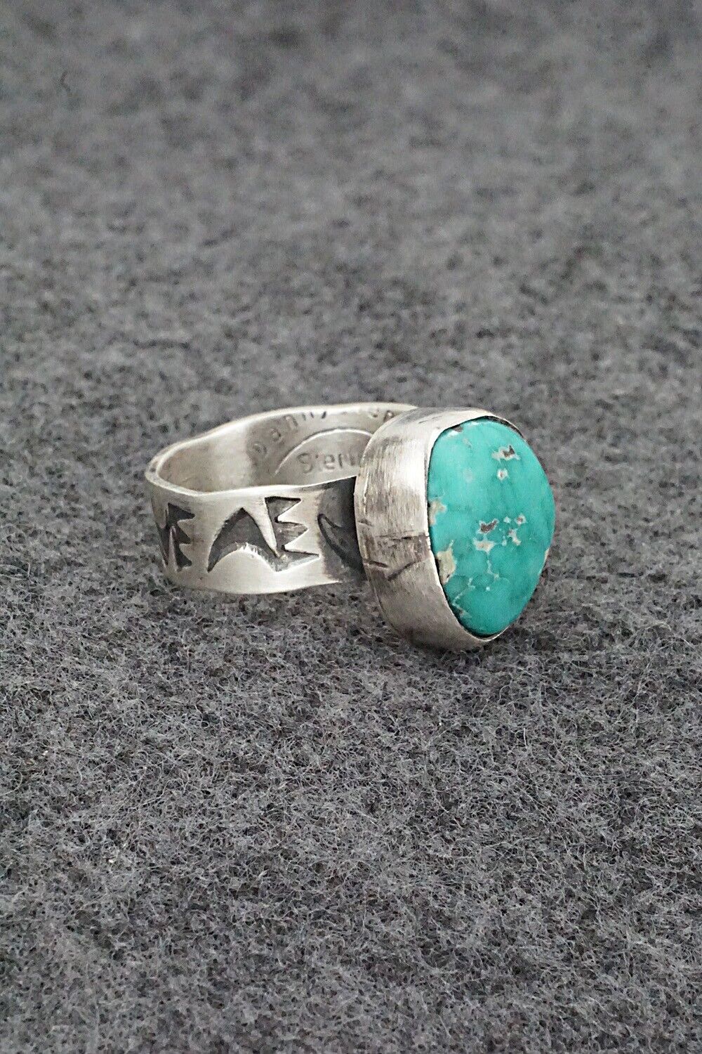 Turquoise & Sterling Silver Ring - Danny Henio - Size 8.5