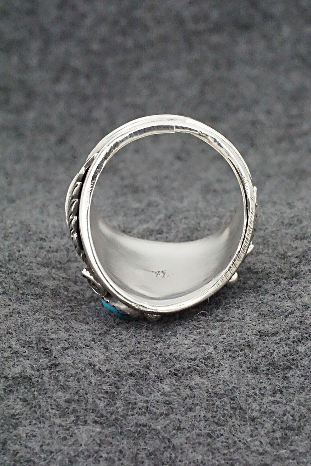 Turquoise & Sterling Silver Ring - Jeannette Saunders - Size 12.5
