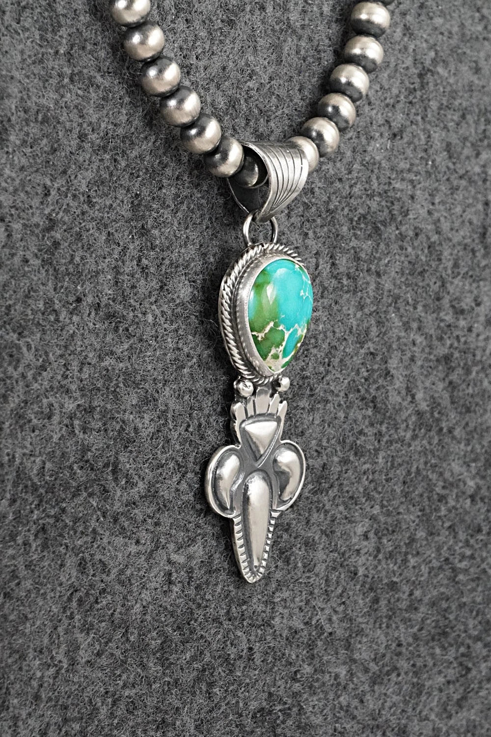 Turquoise & Sterling Silver Necklace - Gary Shorty