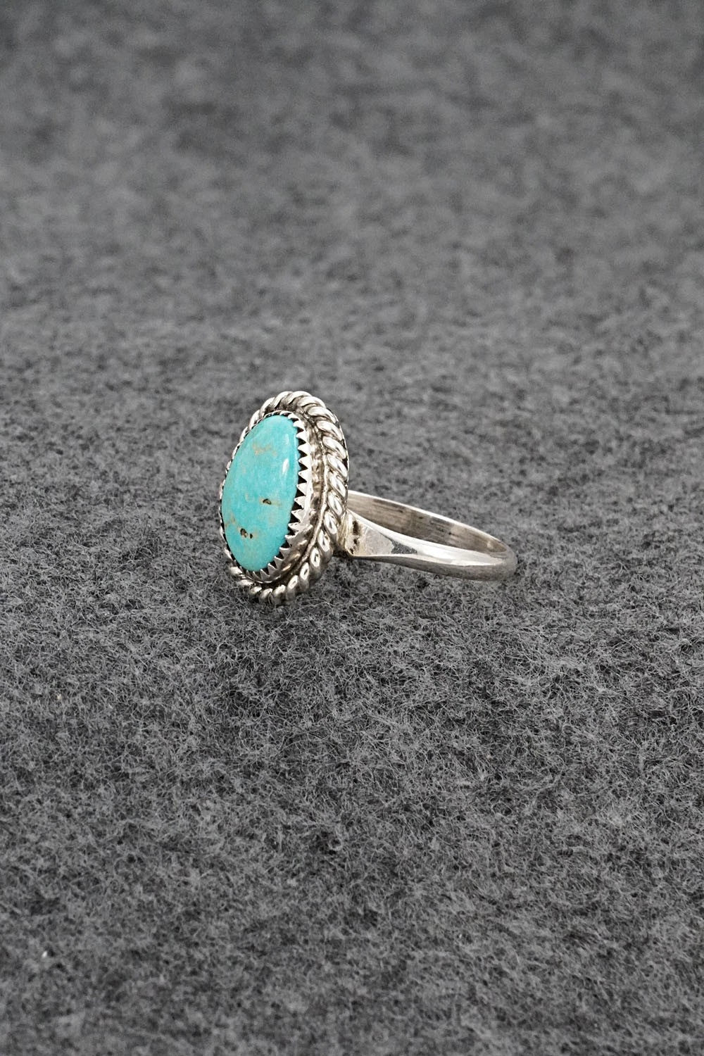 Turquoise & Sterling Silver Ring - Darius Arviso - Size 7.75