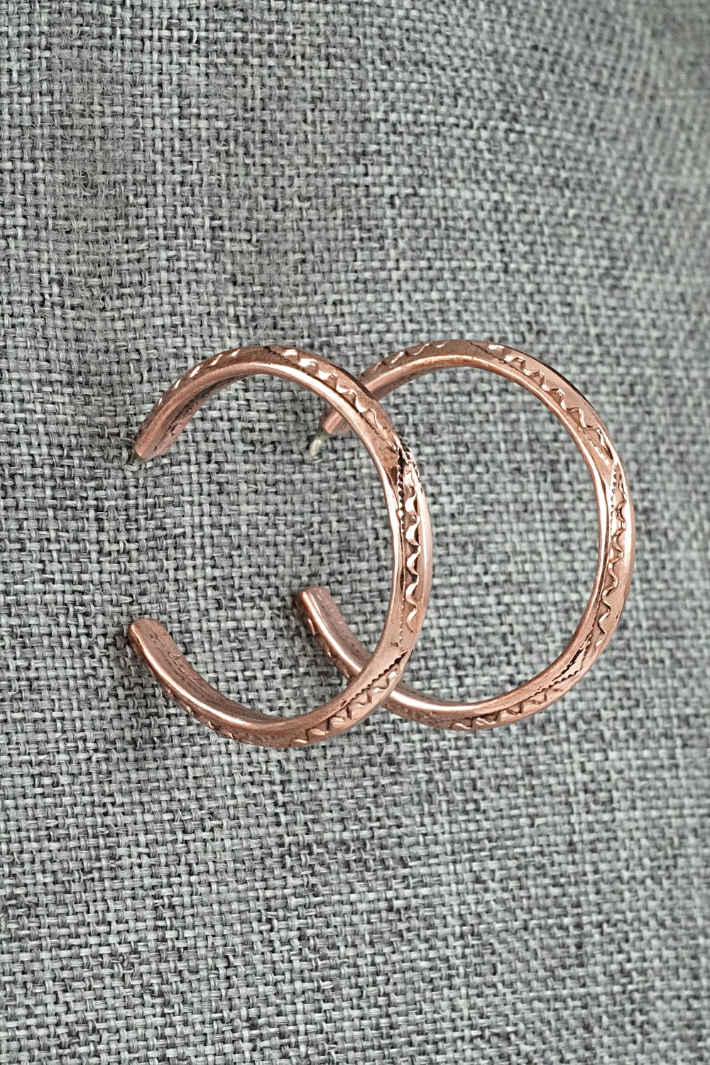 Copper Hoop Earrings - Elaine Tahe