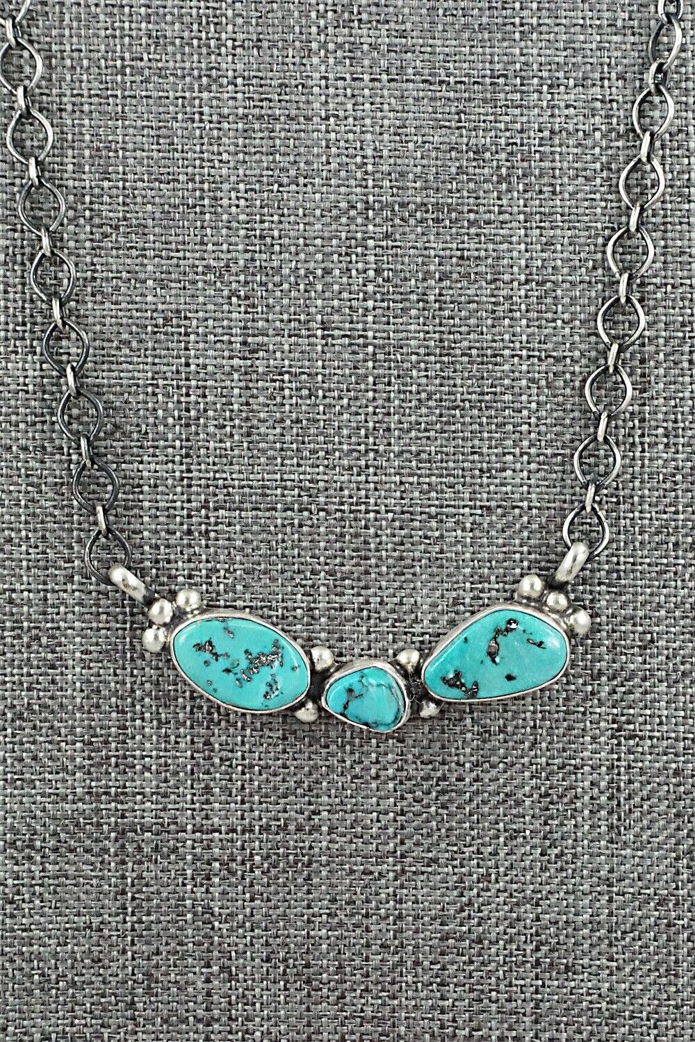 Turquoise & Sterling Silver Necklace - Darrin Livingston